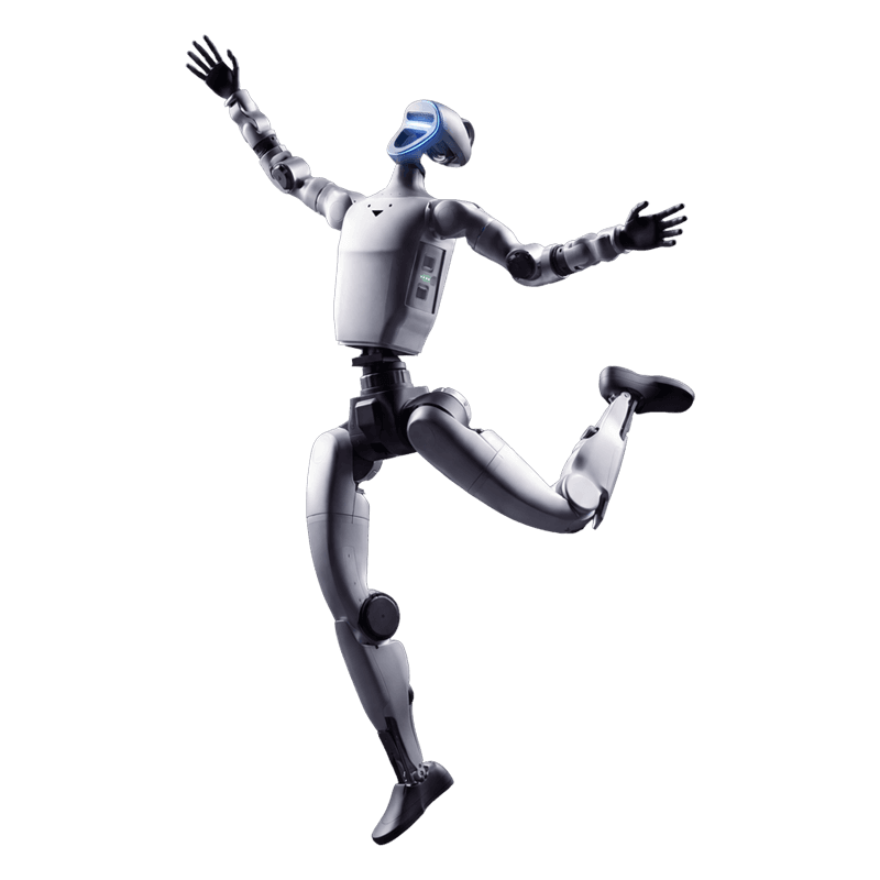 Official Unitree G1 product artwork in an open, expressive pose