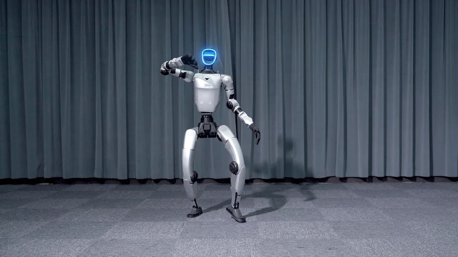 Unitree G1 greeting guests at a live event